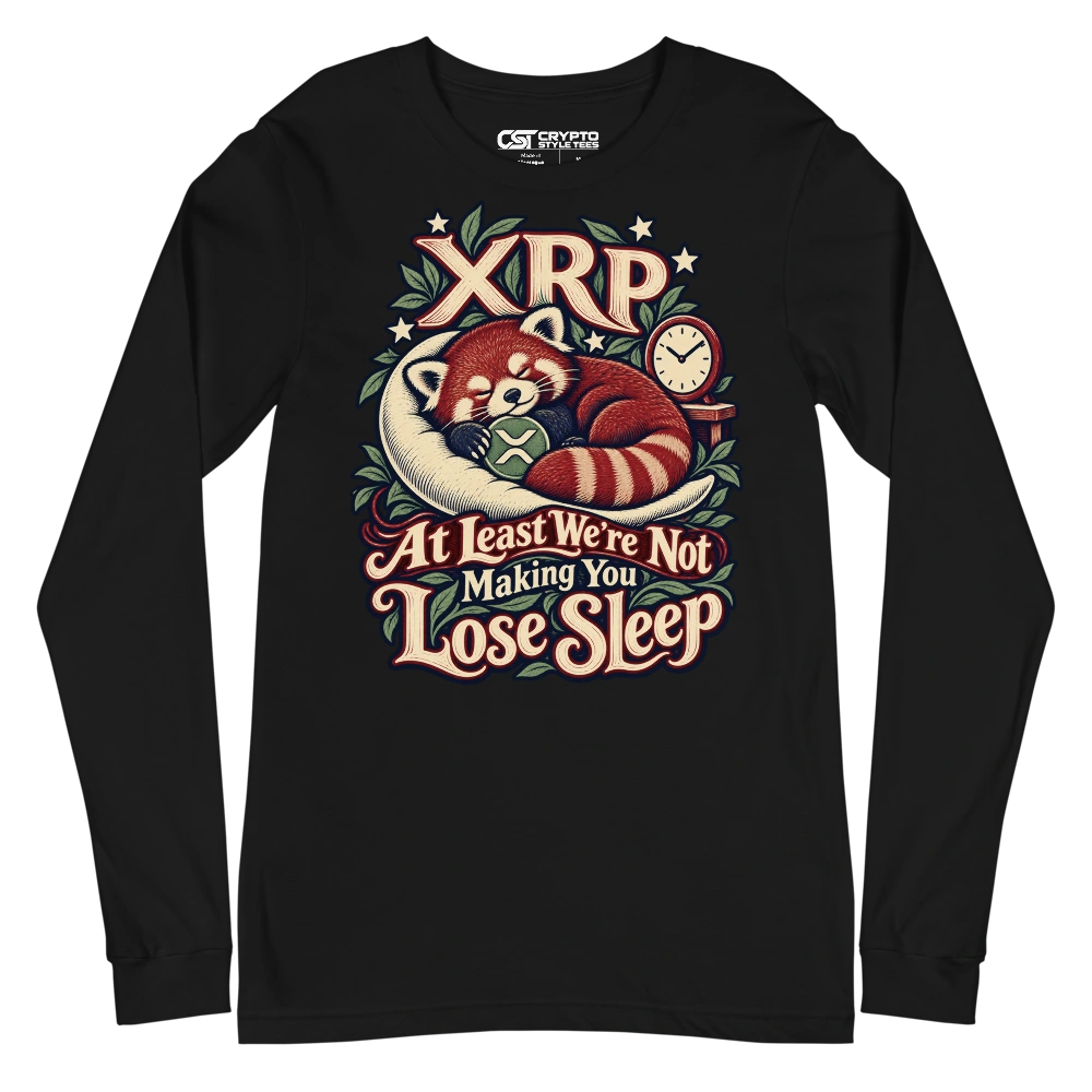 XRP At Least We’re Not Making You Lose Sleep Long Sleeve T-shirt in Black