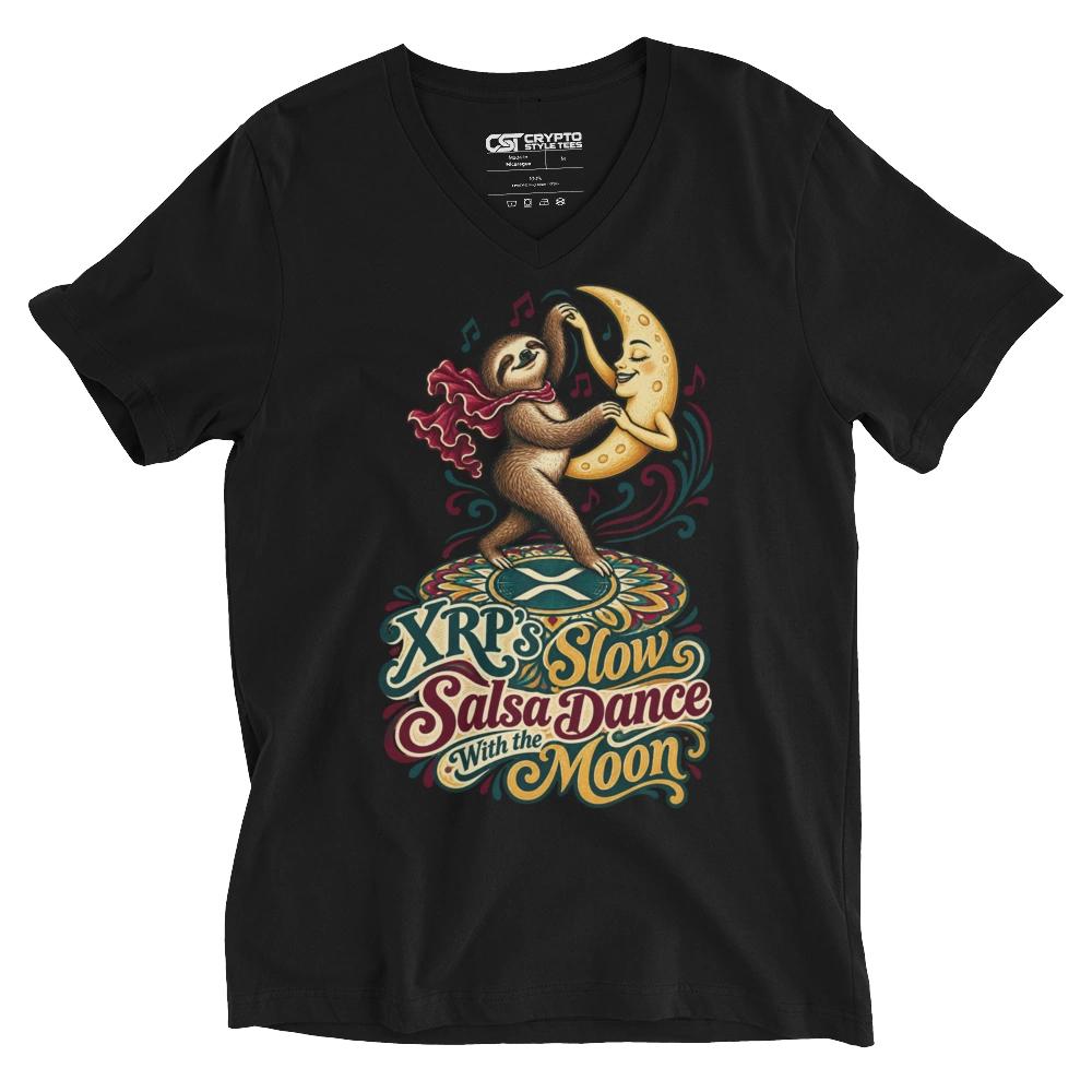XRP’s Slow Salsa Dance With the Moon V-neck T-shirt