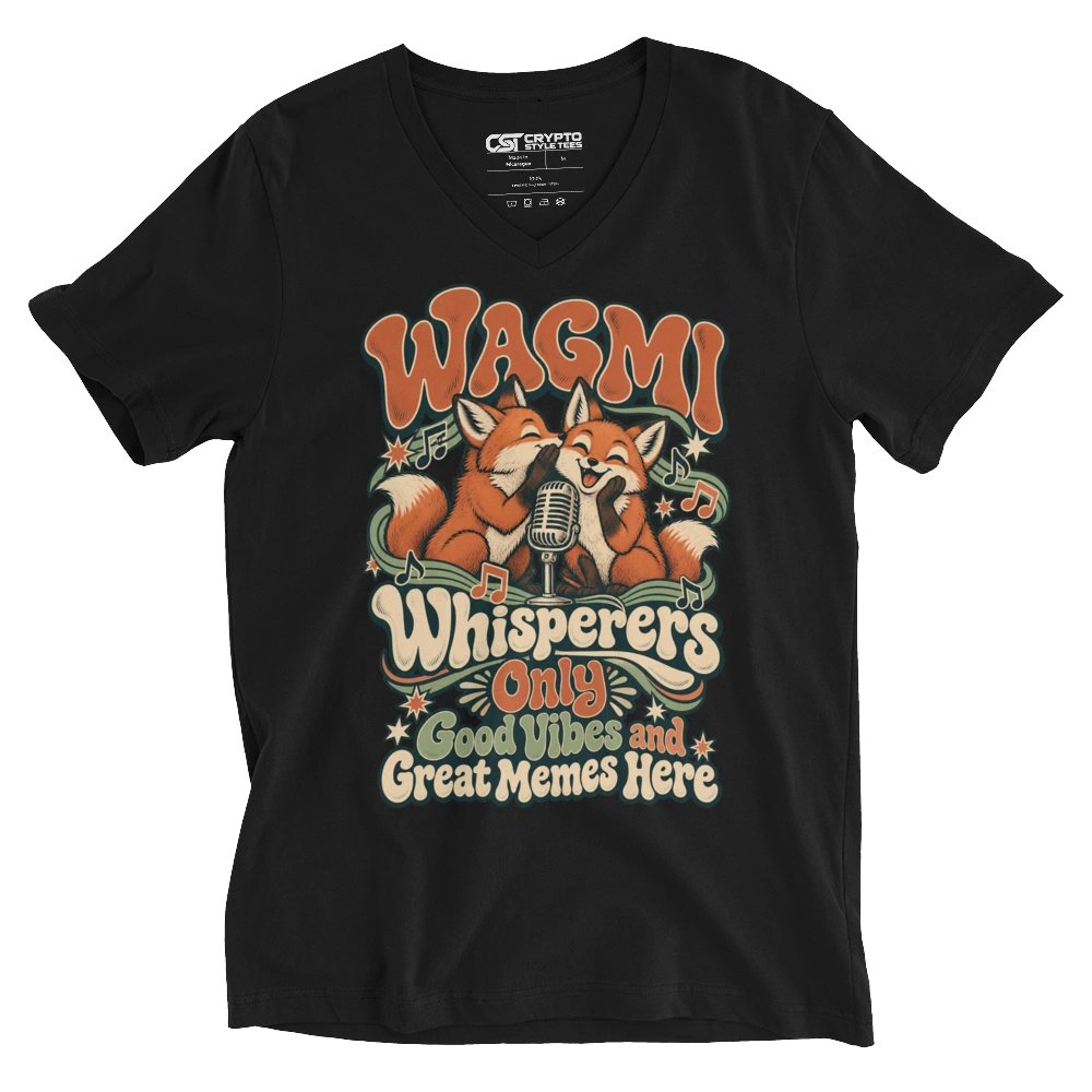 WAGMI Whisperers Only Good Vibes and Great Memes Here V-neck T-shirt