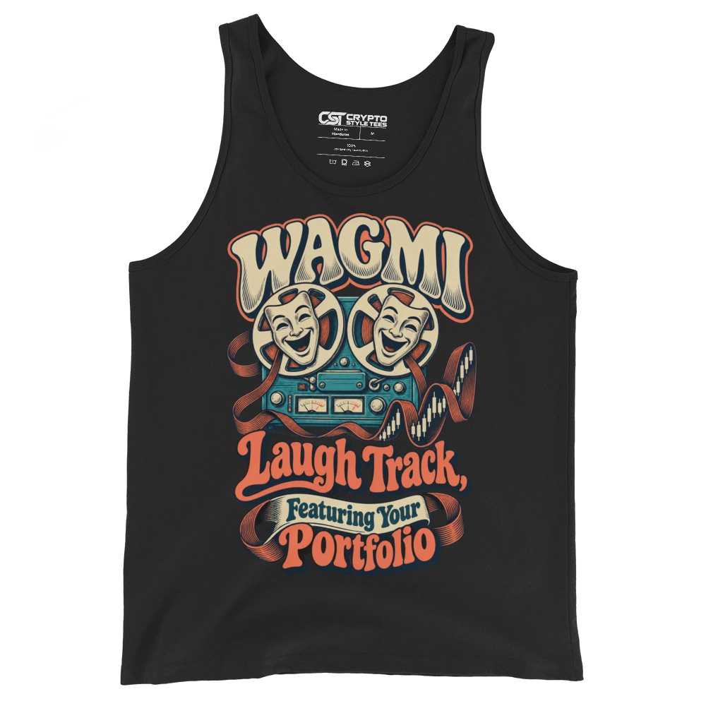 WAGMI Laugh Track, Featuring Your Portfolio Tank Top in Black