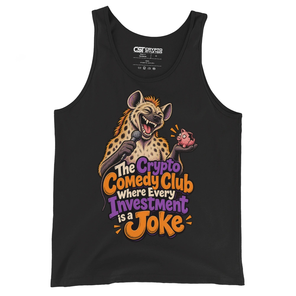The Crypto Comedy Club Where Every Investment is a Joke Tank Top