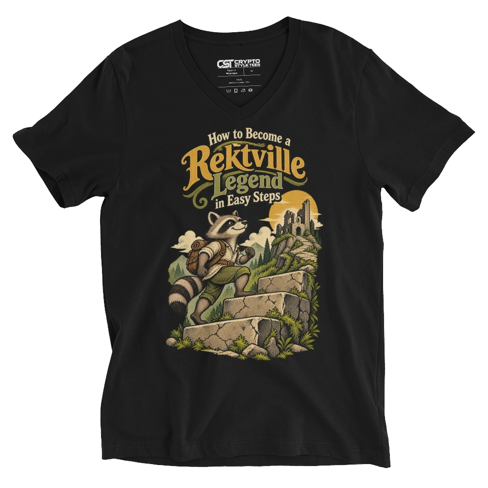 How to Become a Rektville Legend in Easy Steps V-neck T-shirt in Black