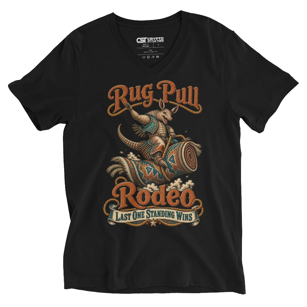 Rug Pull Rodeo Last One Standing Wins V-neck T-shirt