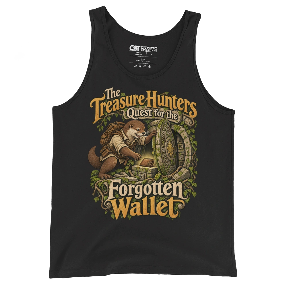 The Treasure Hunters Quest for the Forgotten Wallet Tank Top in Black