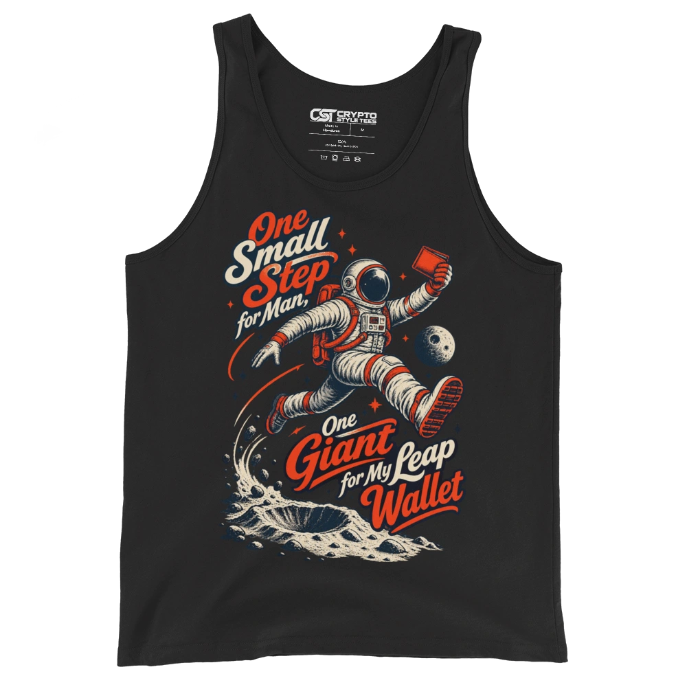 One Small Step for Man, One Giant Leap for My Wallet Tank Top in Black