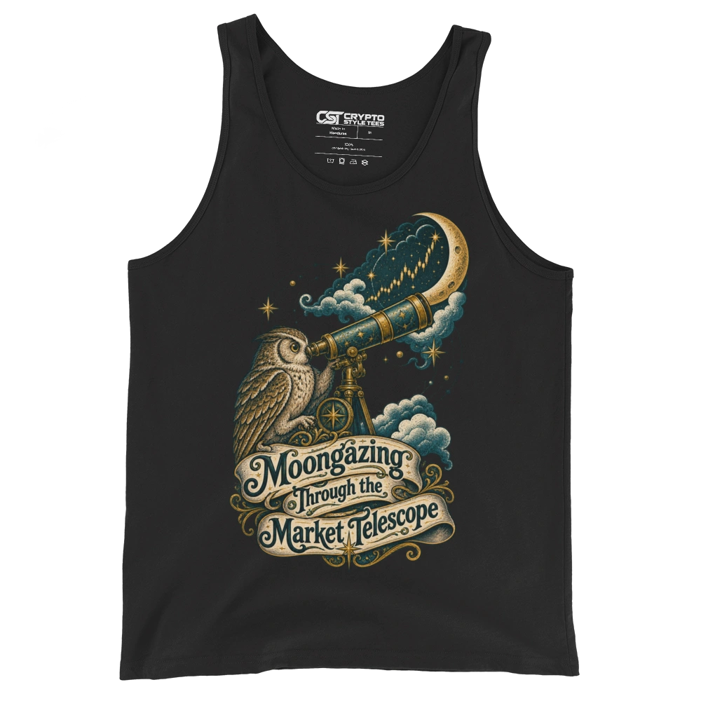 Moongazing Through the Market Telescope Tank Top