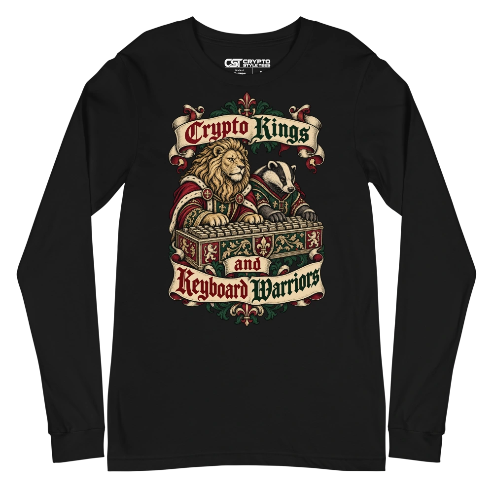 Crypto Kings and Keyboard Warriors Long Sleeve T-shirt in Black