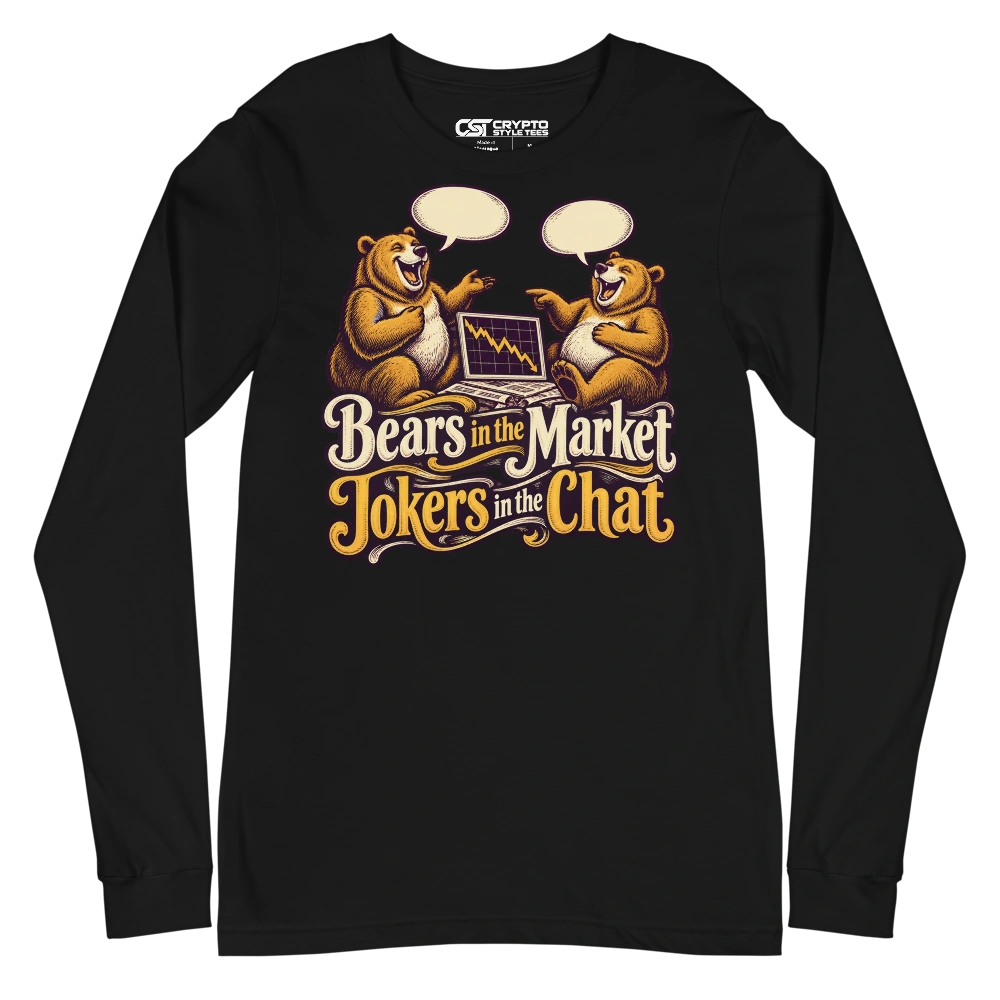 Bears in the Market Jokers in the Chat Long Sleeve T-shirt in Black