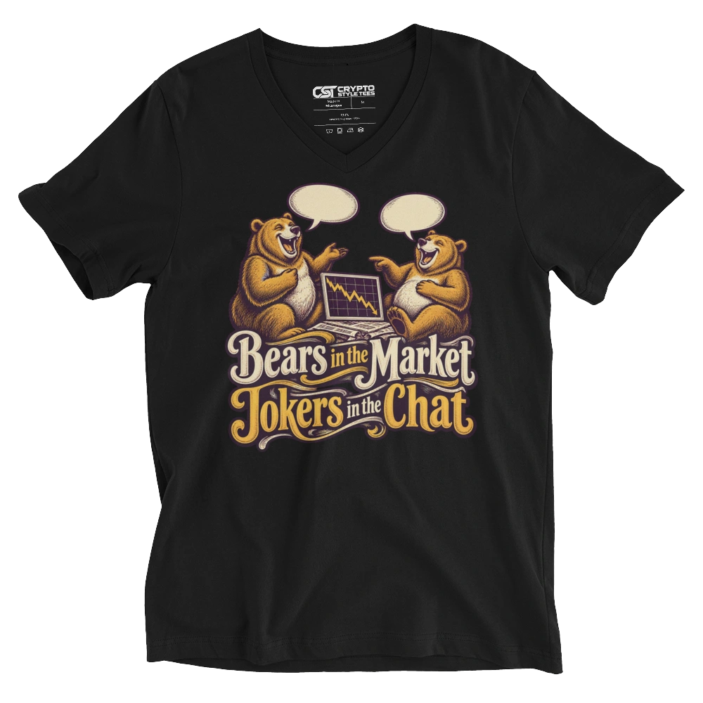 Bears in the Market Jokers in the Chat V-neck T-shirt