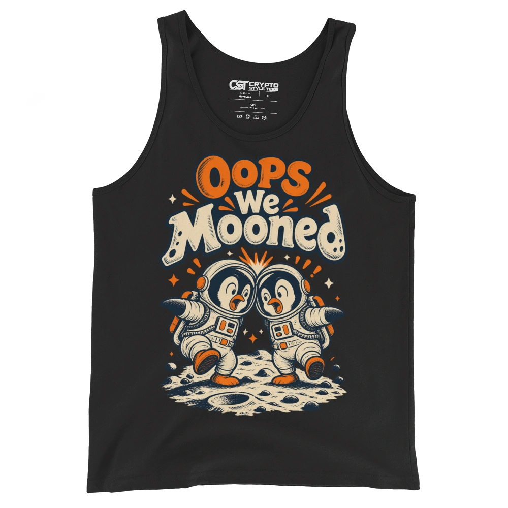 Oops We Mooned Tank Top in Black