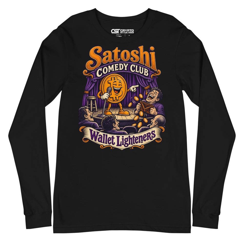 Satoshi Comedy Club Wallet Lighteners Long Sleeve T-shirt