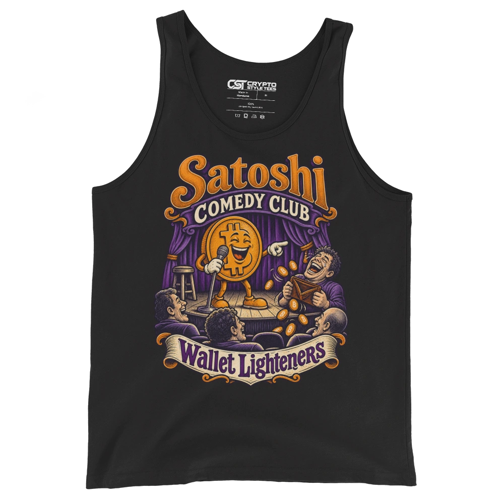 Satoshi Comedy Club Wallet Lighteners Tank Top
