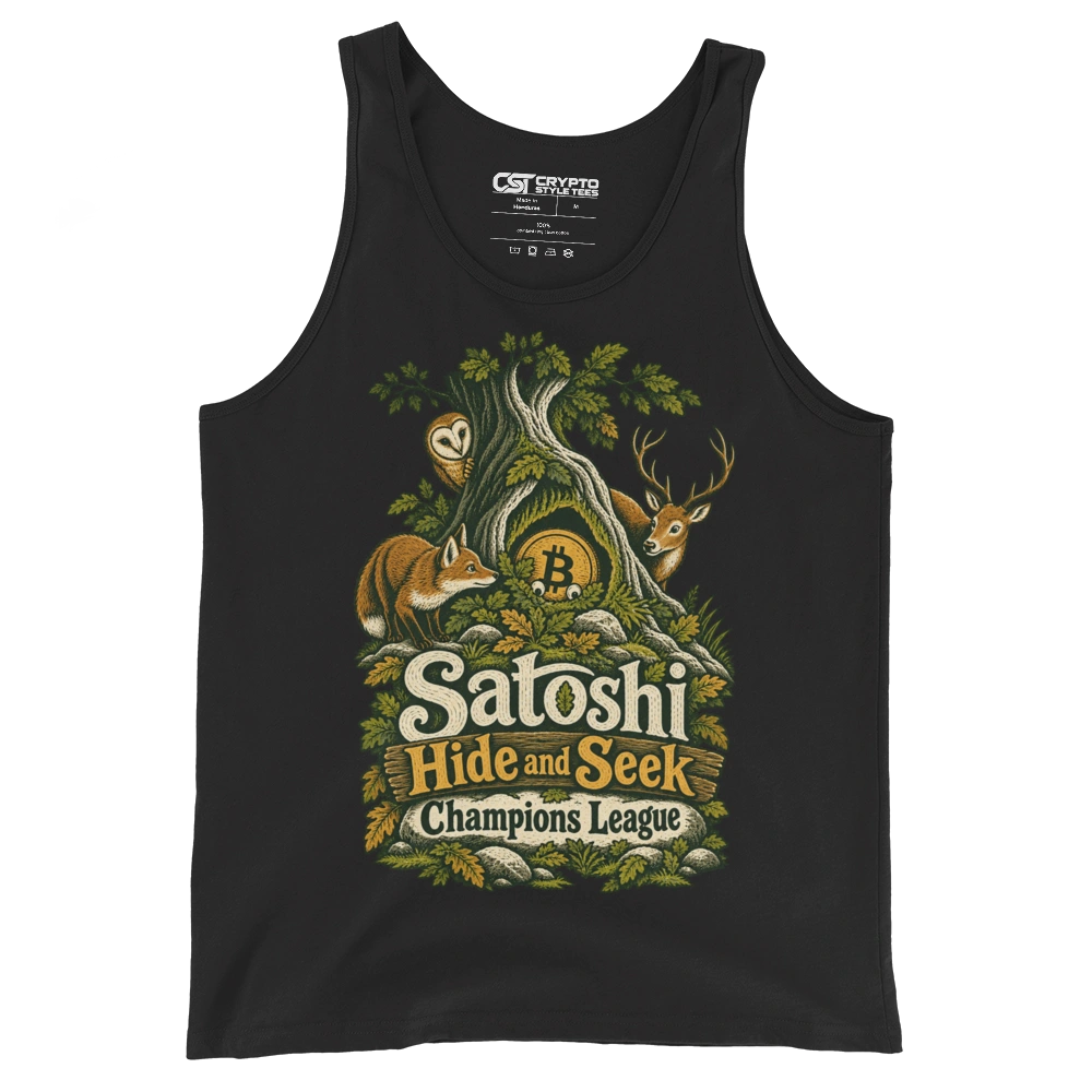 Satoshi Hide and Seek Champions League Tank Top in Black