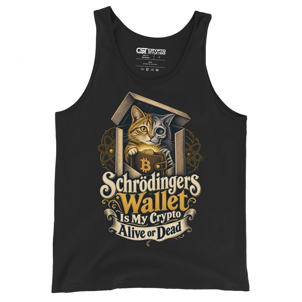 Schrödingers Wallet Is My Crypto Alive or Dead Tank Top