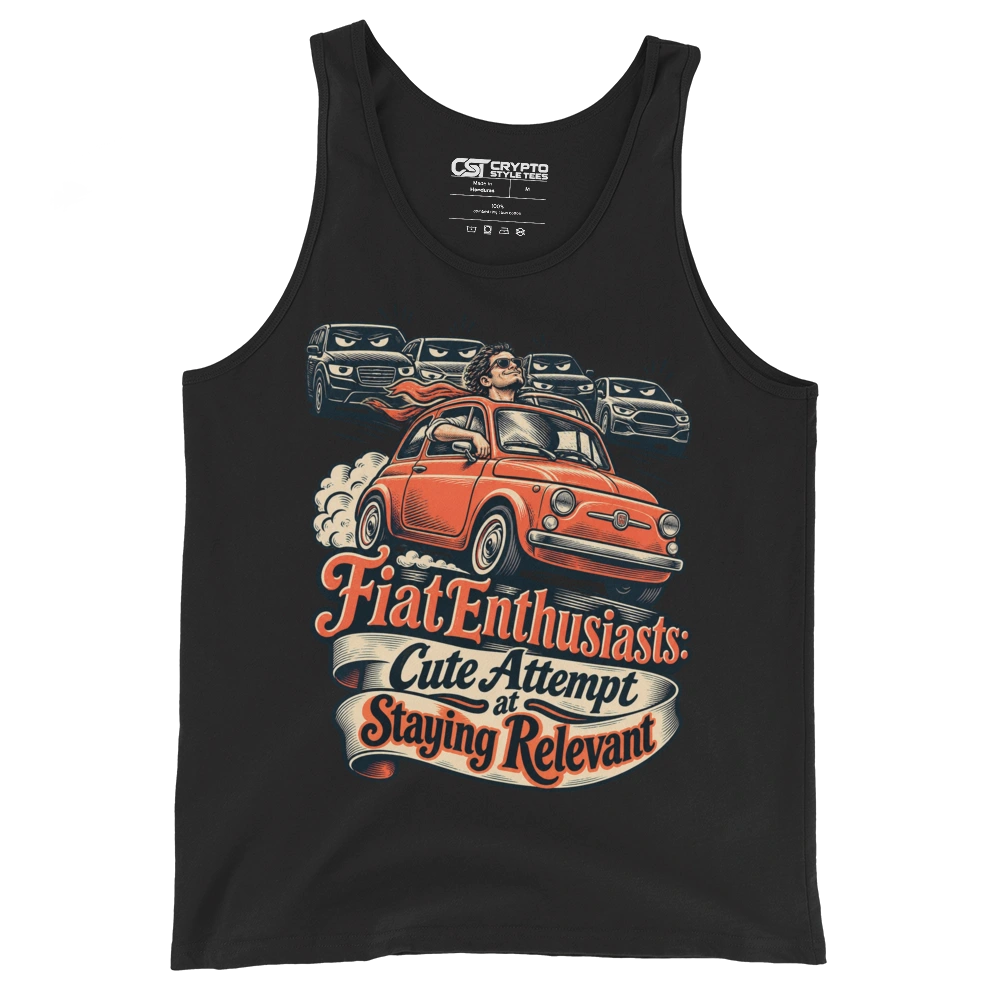 Fiat Enthusiasts: Cute Attempt at Staying Relevant Tank Top in Black