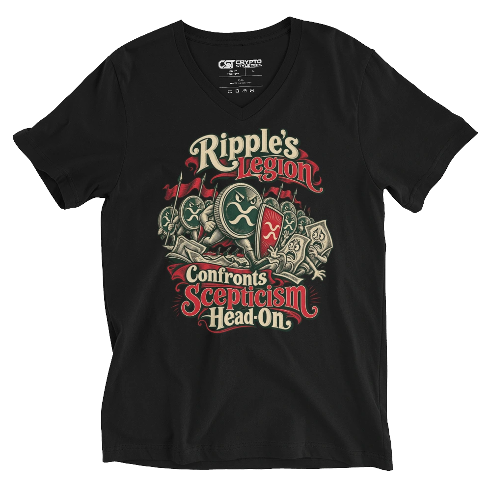 Ripple’s Legion Confronts Scepticism Head-On V-neck T-shirt