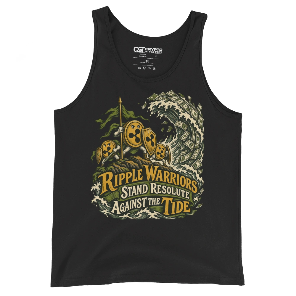 Ripple Warriors Stand Resolute Against the Tide Tank Top in Black