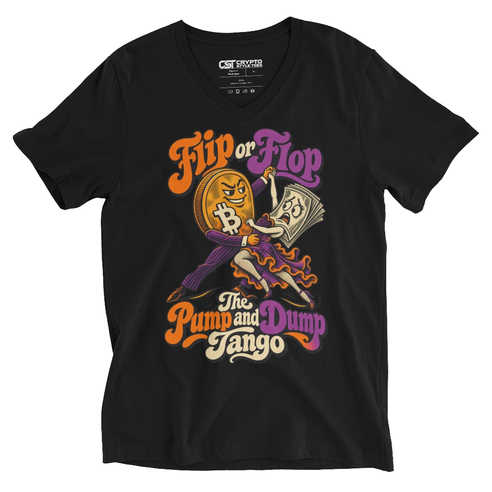 Flip or Flop The Pump and Dump Tango V-neck T-shirt