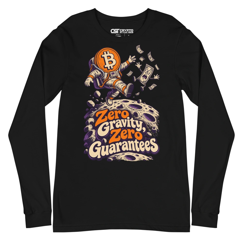 Zero Gravity, Zero Guarantees Long Sleeve T-shirt in Black
