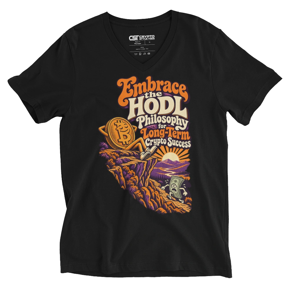 Embrace the HODL Philosophy for Long-Term Crypto Success V-neck T-shirt