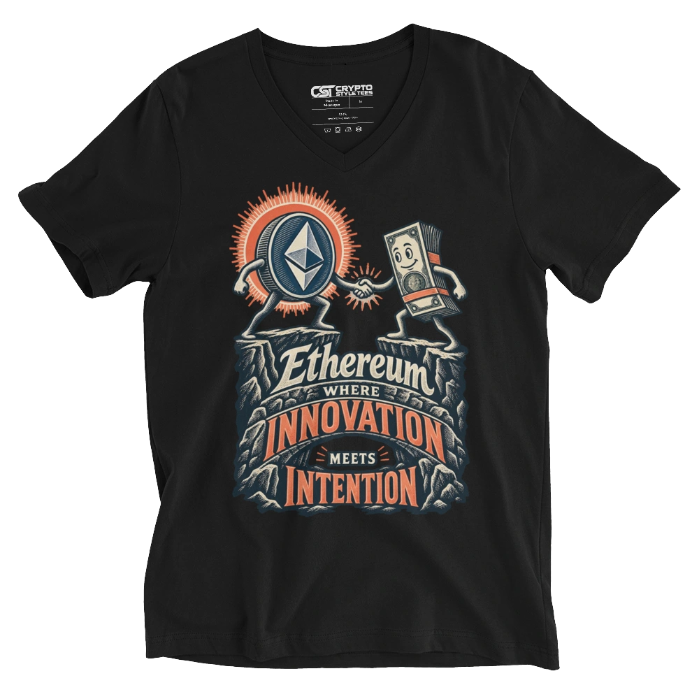 Ethereum Where Innovation Meets Intention V-neck T-shirt