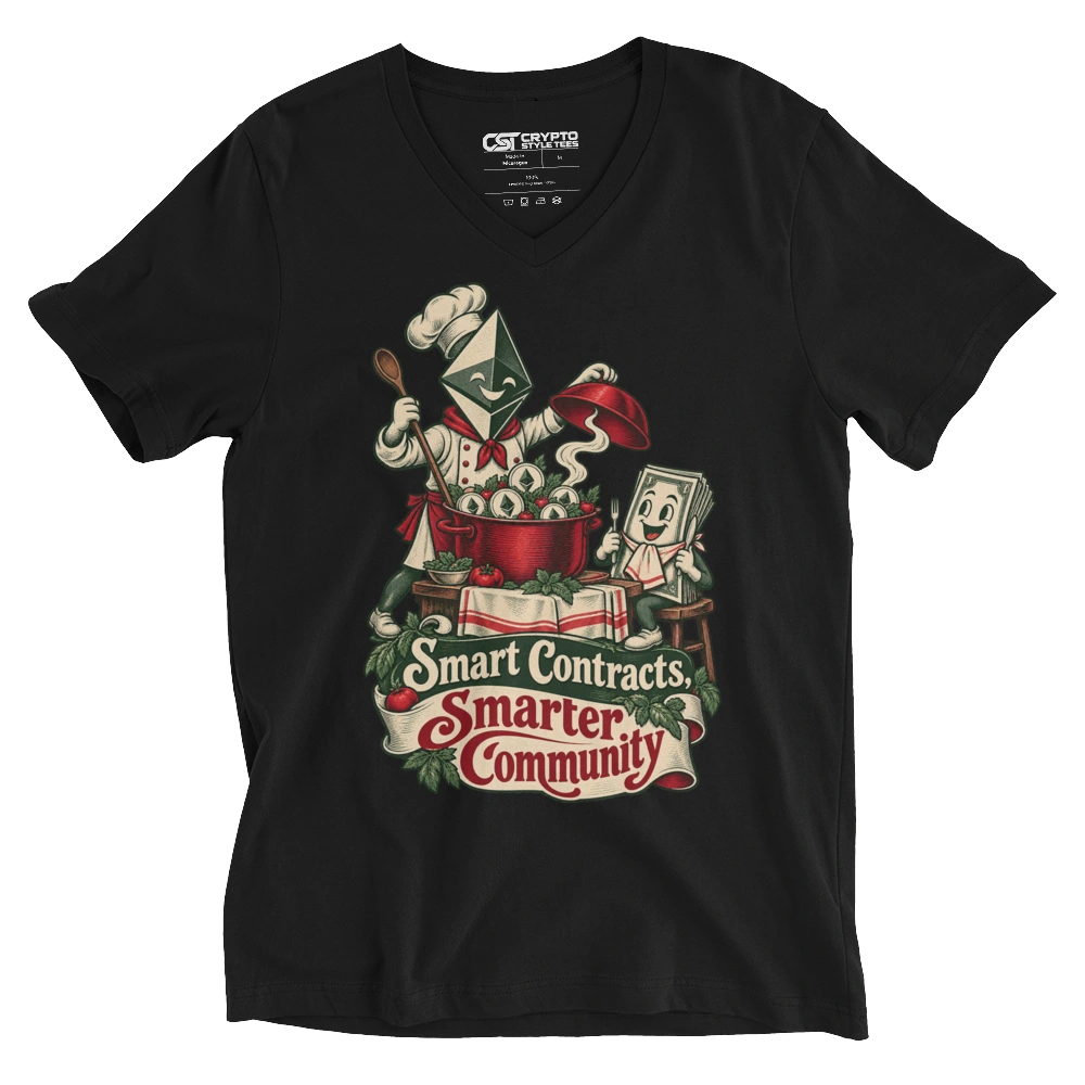 Smart Contracts, Smarter Community V-neck T-shirt