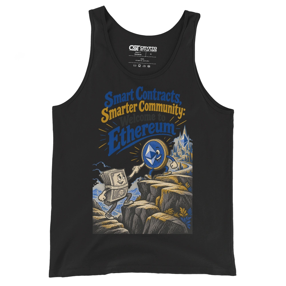Smart Contracts, Smarter Community: Welcome to Ethereum Tank Top in Black