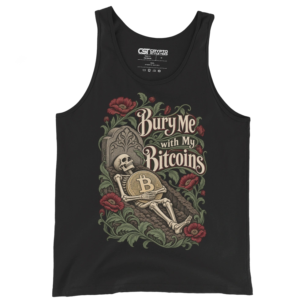 Bury Me with My Bitcoins Tank Top in Black