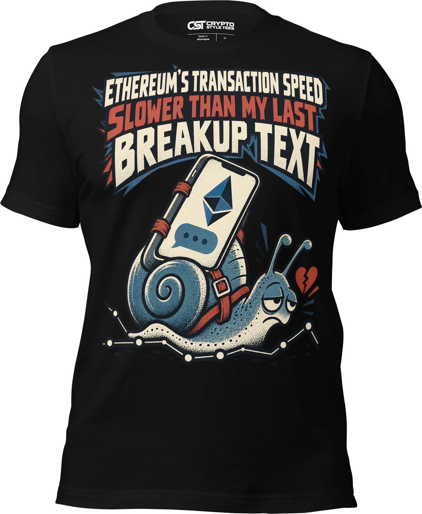 Ethereum’s Transaction Speed Slower Than My Last Breakup Text T Shirt