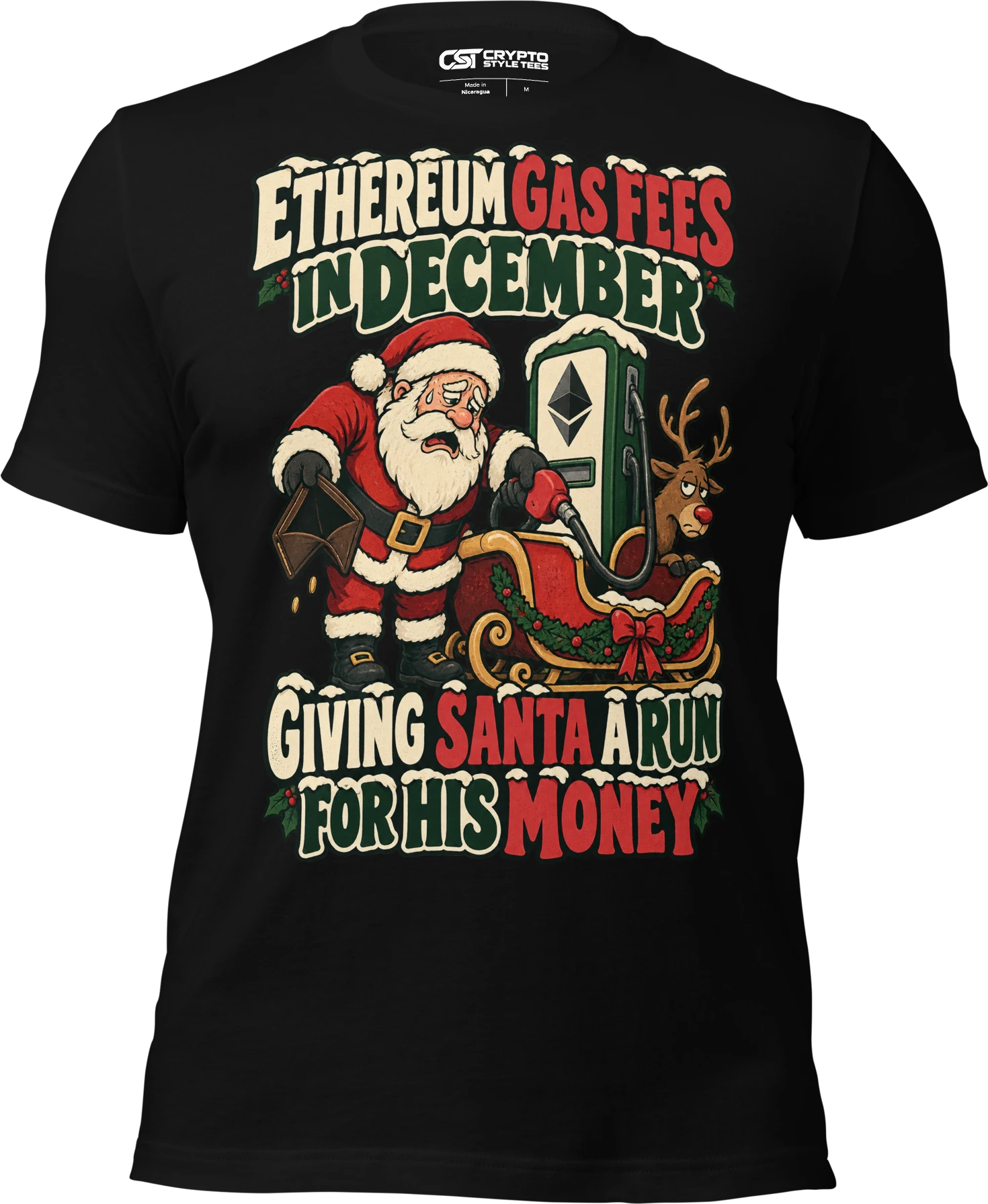 Ethereum Gas Fees in December Giving Santa a Run for His Money T Shirt