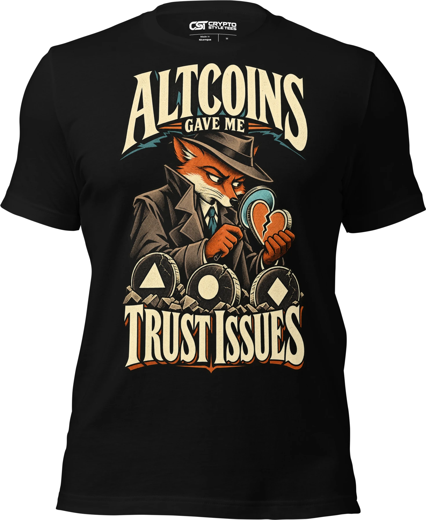 Altcoins Gave Me Trust Issues T Shirt in Black