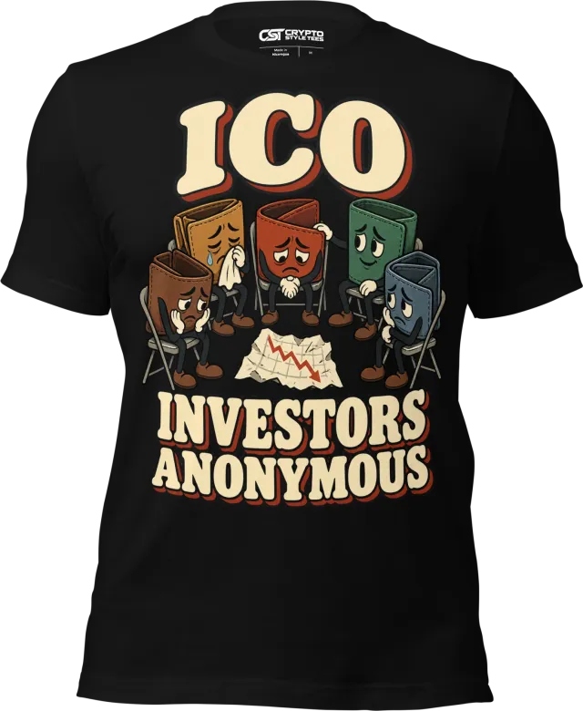 ICO Investors Anonymous T Shirt in Black