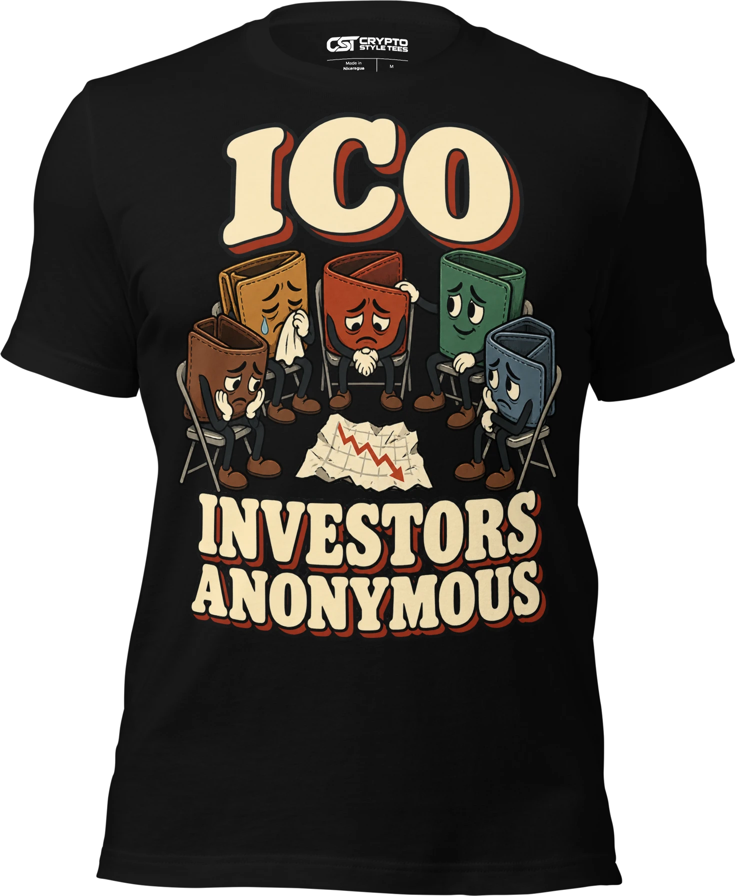 ICO Investors Anonymous T Shirt in Black