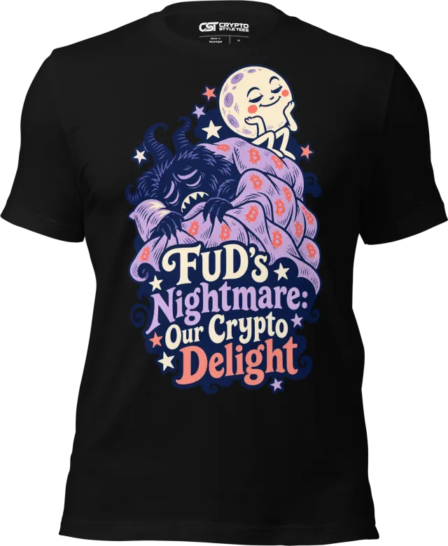 FUD’s Nightmare: Our Crypto Delight T Shirt in Black