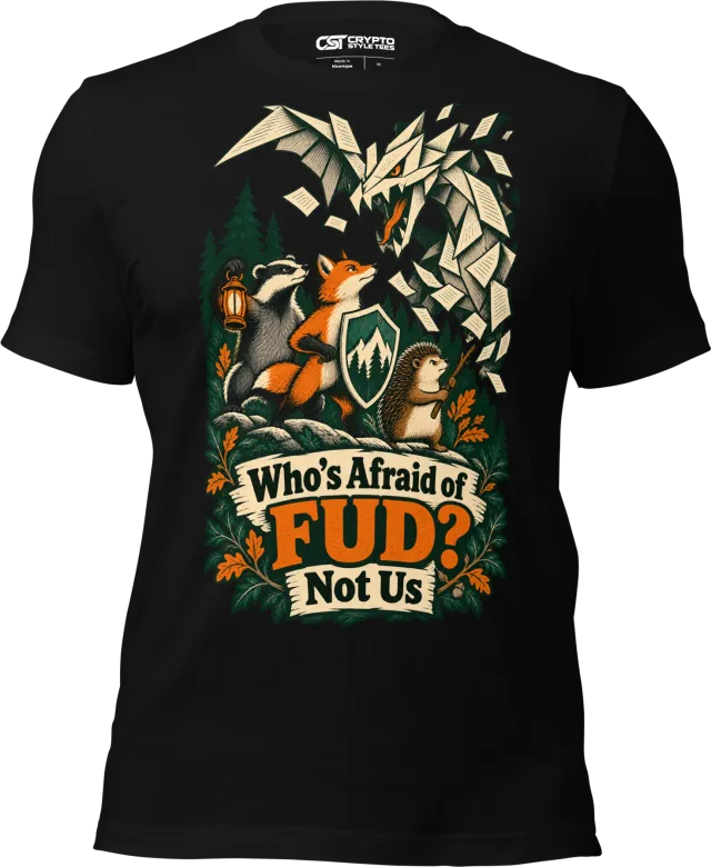 Who’s Afraid of FUD? Not Us T Shirt in Black