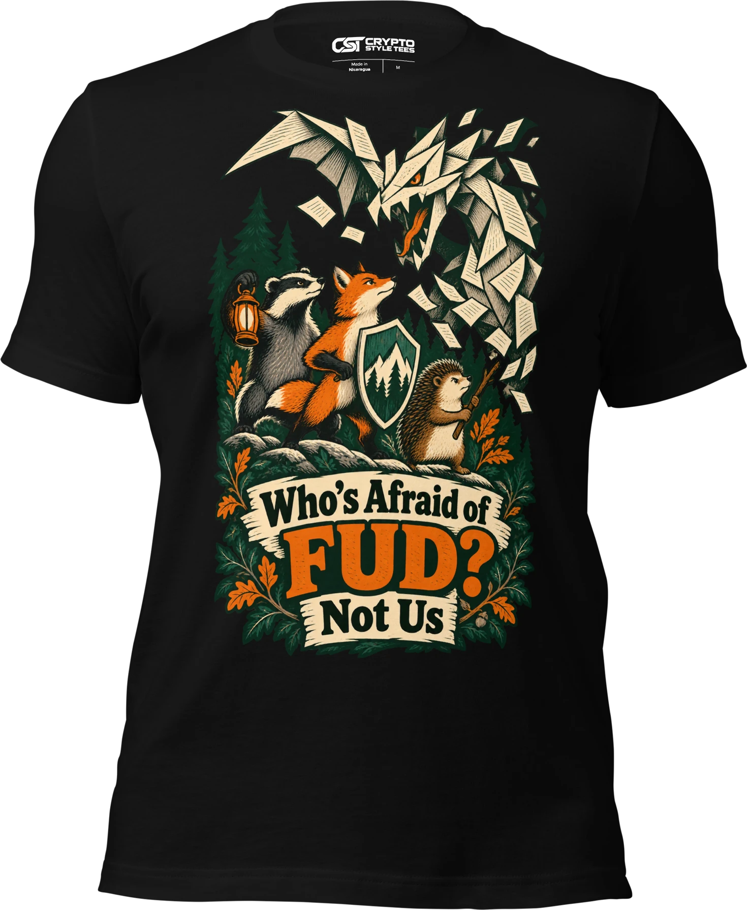 Who’s Afraid of FUD? Not Us T Shirt in Black