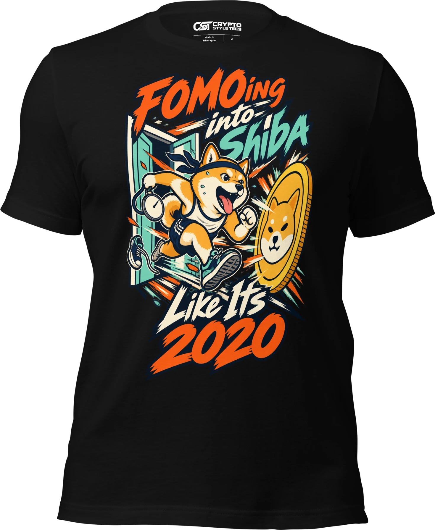 FOMOing into Shiba Like Its 2020 T Shirt in Black