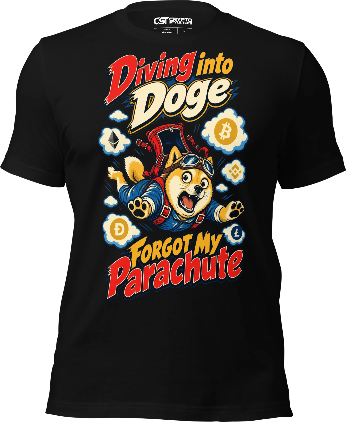 Diving into Doge Forgot My Parachute T Shirt