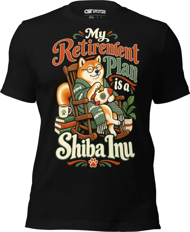 My Retirement Plan is a Shiba Inu T Shirt in Black