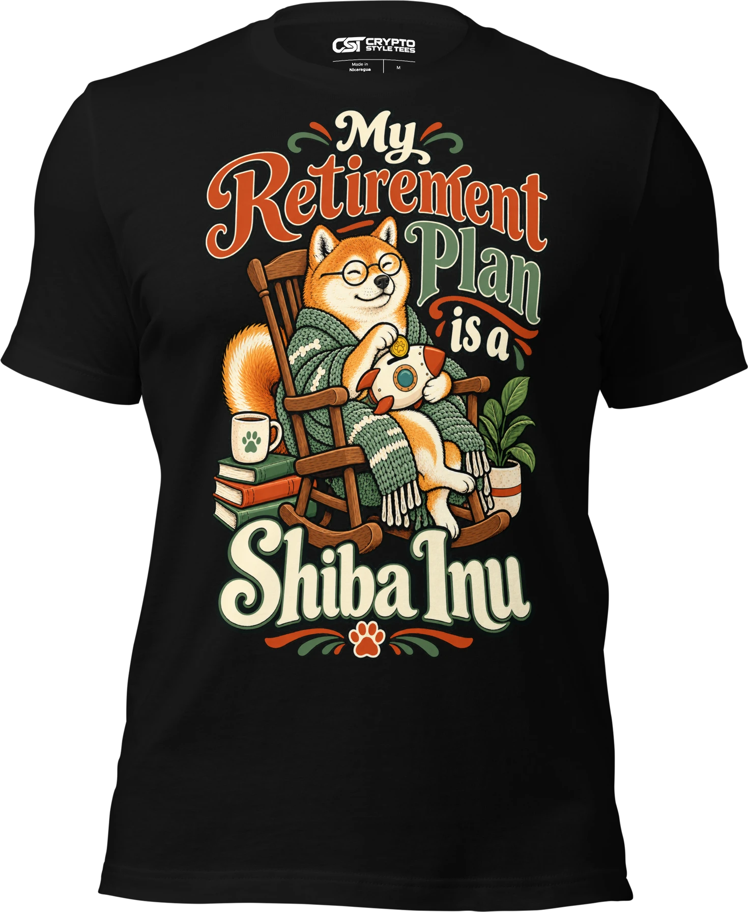 My Retirement Plan is a Shiba Inu T Shirt in Black