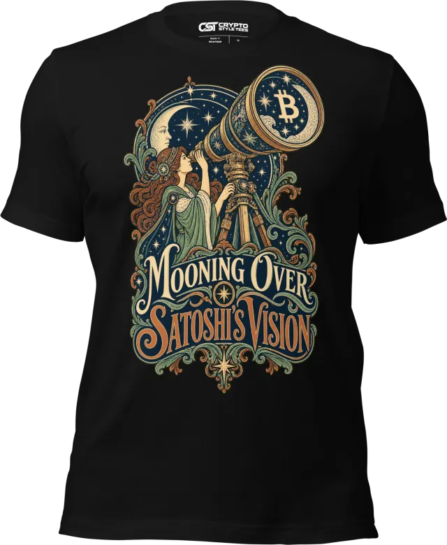 Mooning Over Satoshi’s Vision T Shirt in Black