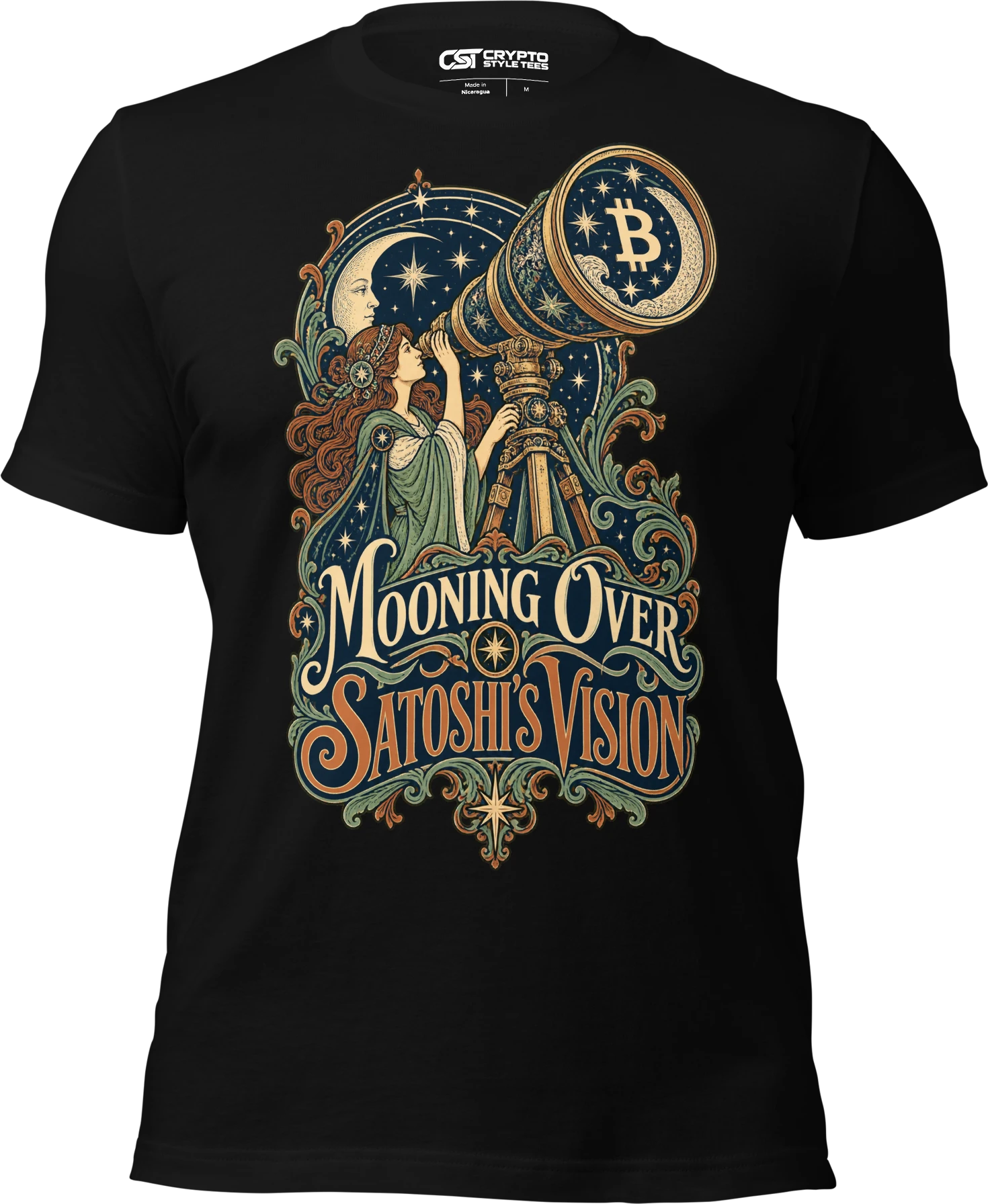 Mooning Over Satoshi’s Vision T Shirt in Black