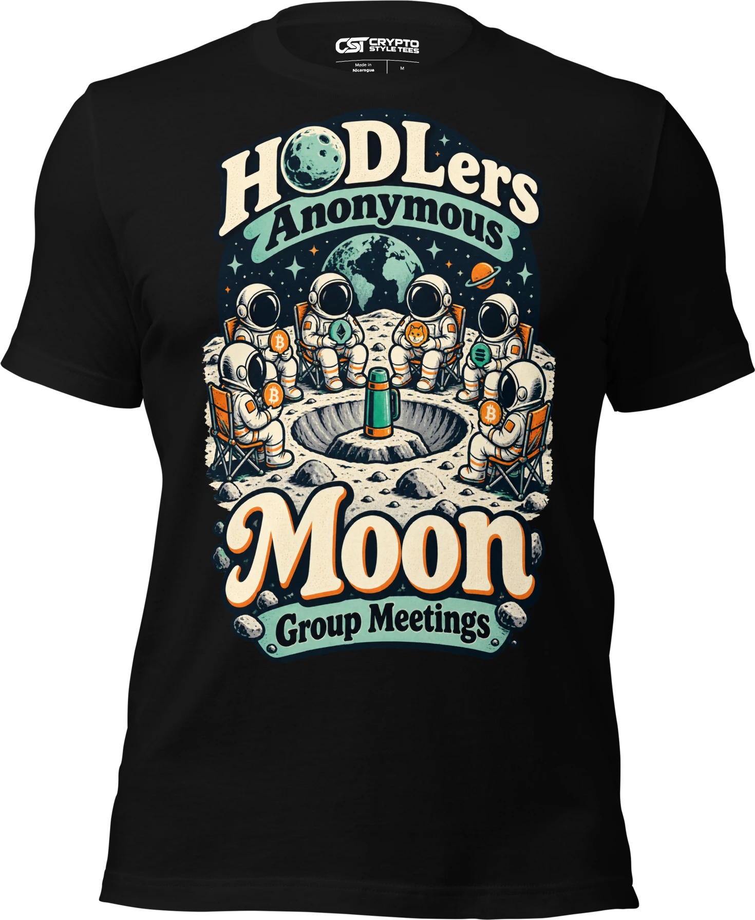 HODLers Anonymous Moon Group Meetings T Shirt