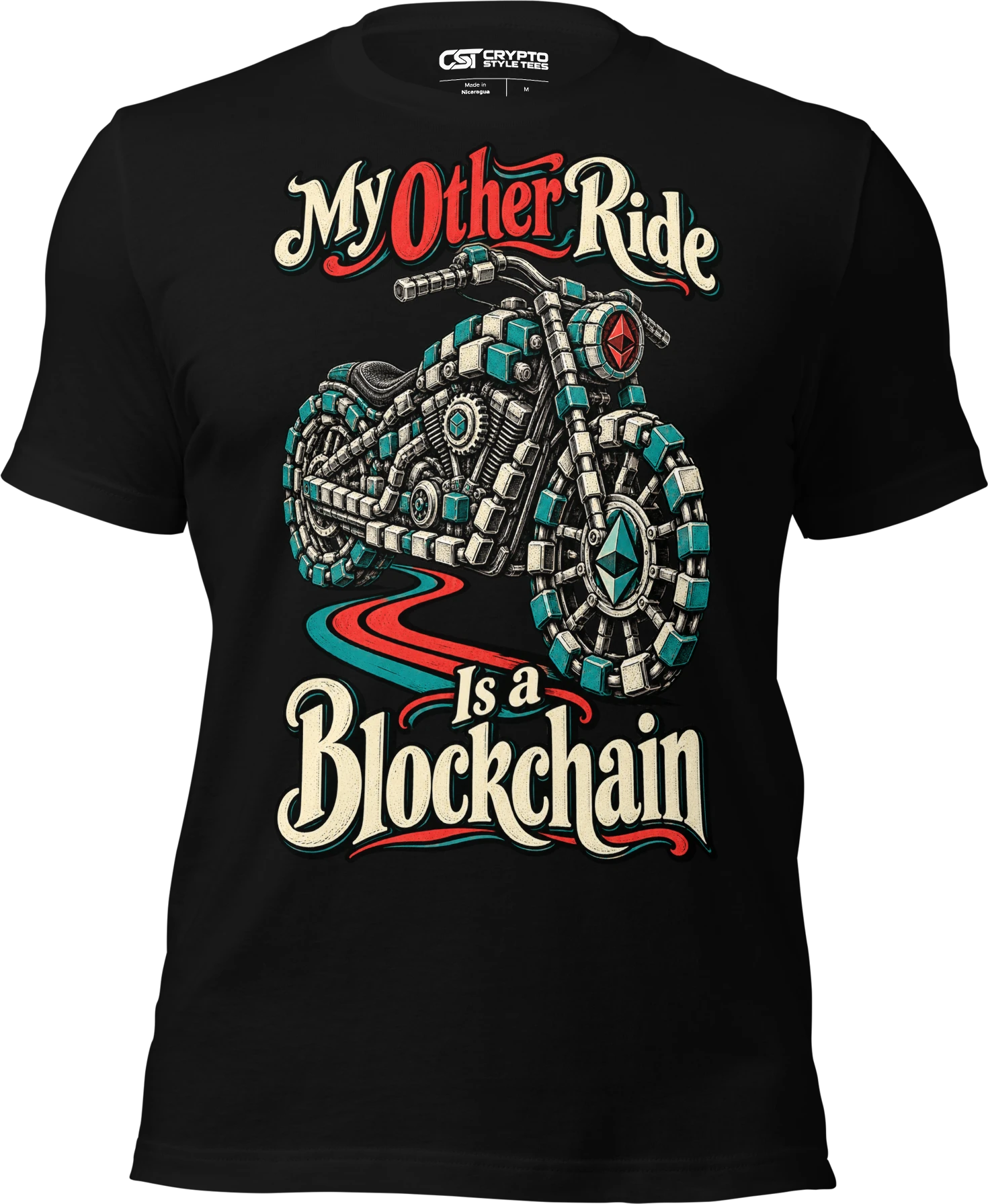 My Other Ride Is a Blockchain T Shirt in Black