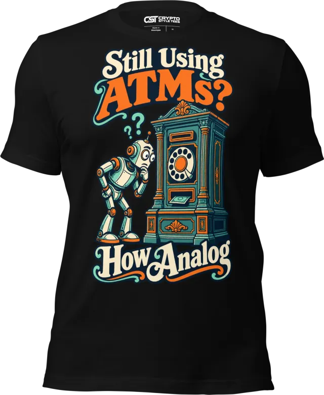 Still Using ATMs? How Analog T Shirt in Black