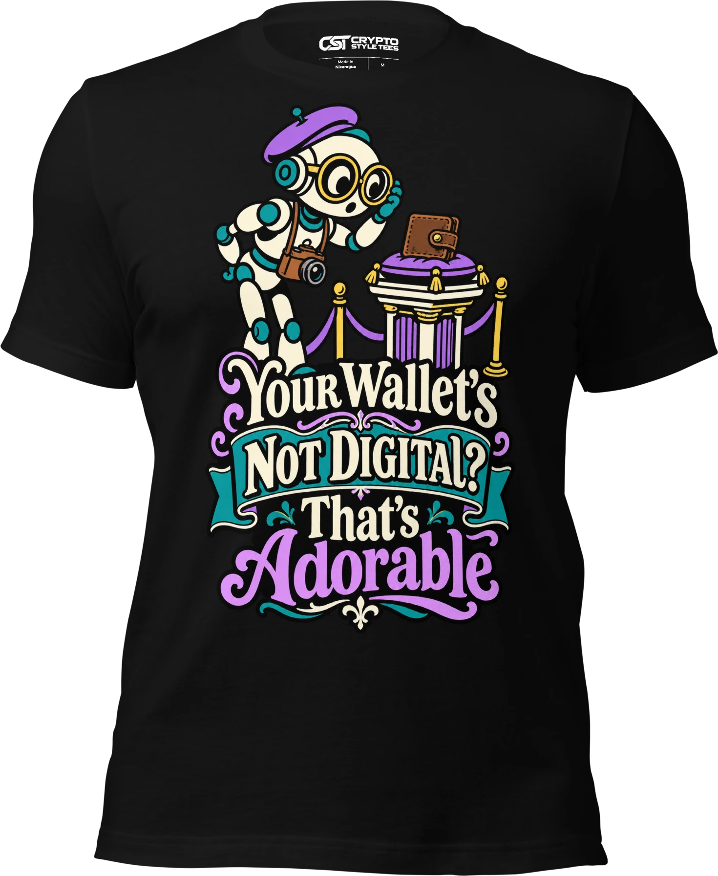 Your Wallet’s Not Digital? That’s Adorable T Shirt in Black