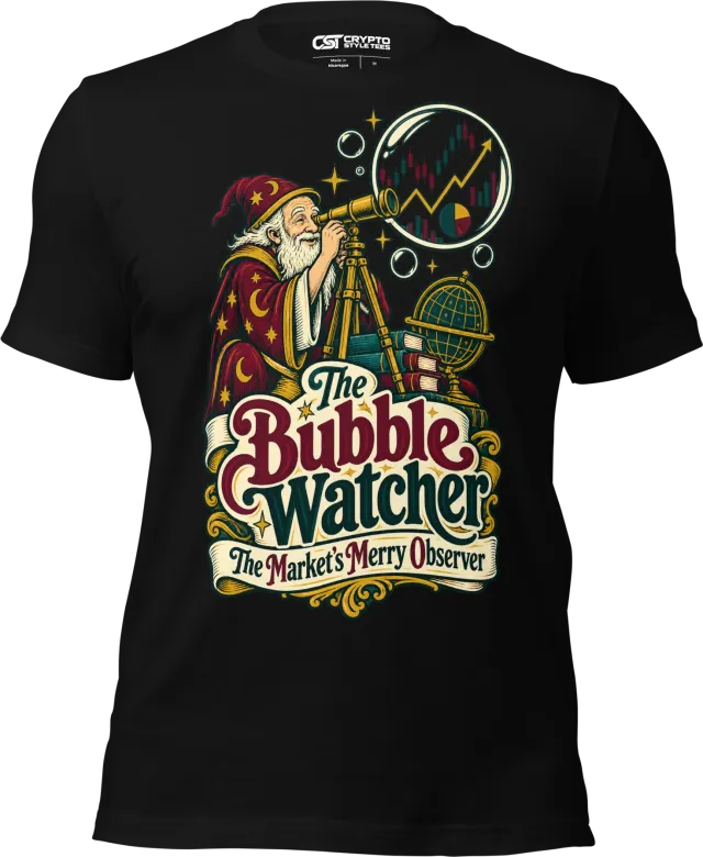 The Bubble Watcher The Market’s Merry Observer T Shirt in Black