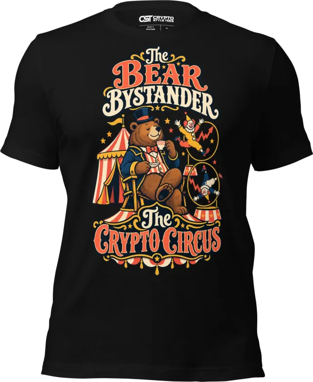 The Bear Bystander The Crypto Circus T Shirt in Black
