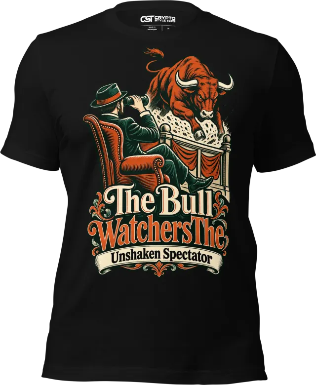 The Bull WatchersThe Unshaken Spectator T Shirt in Black