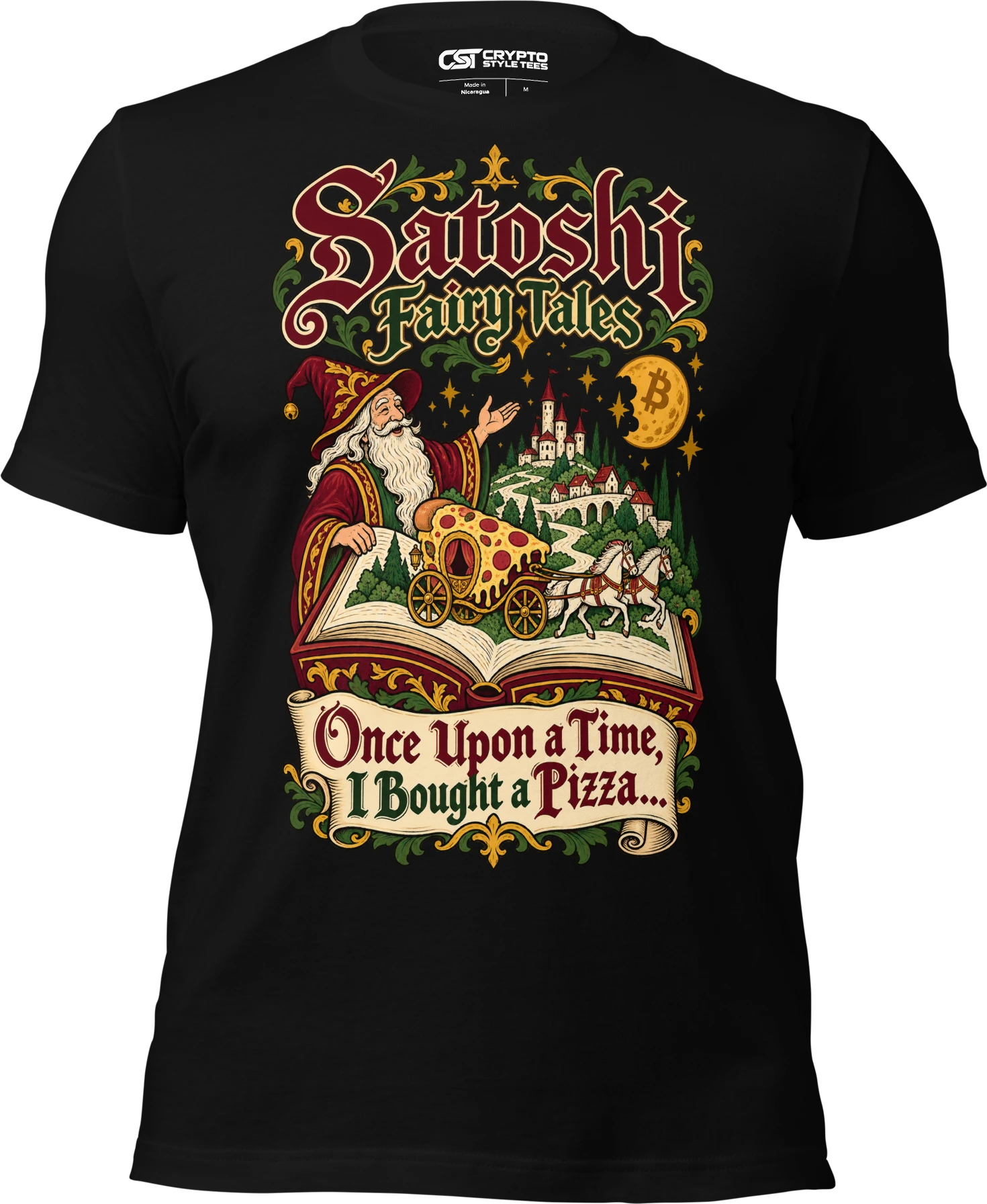Satoshi Fairy Tales Once Upon a Time, I Bought a Pizza… T Shirt